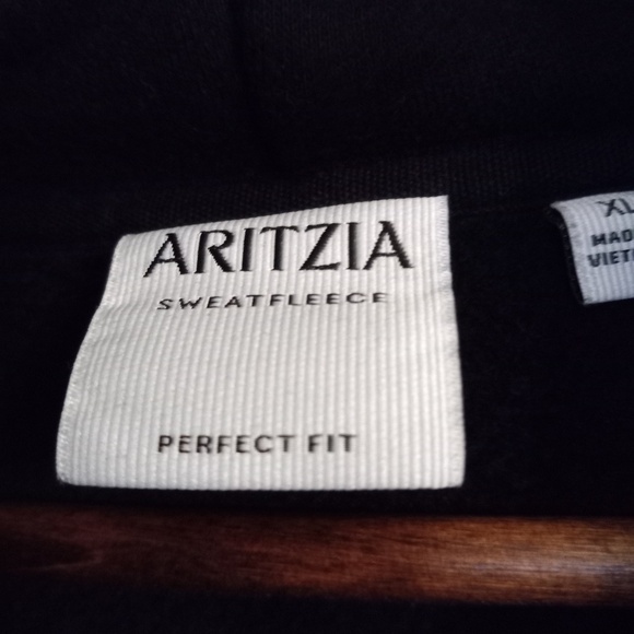 Aritizia- Cozy Sweatfleece Perfect Hoodie-Women's SZ XL- Black - Picture 5 of 7